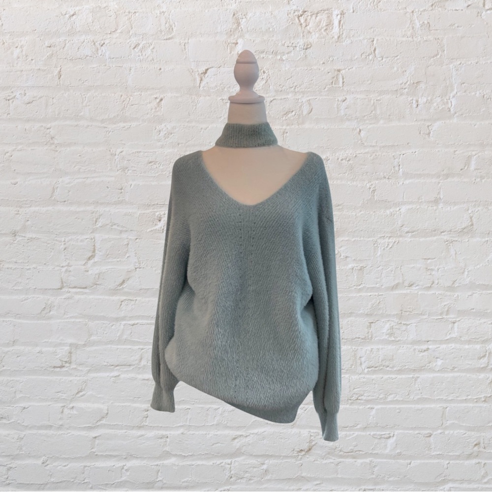 Baby blue soft oversized sweater